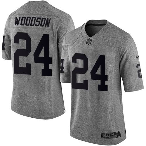 Charles Woodson Las Vegas Raiders gray jersey