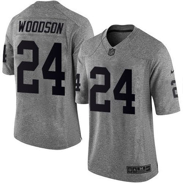 Charles Woodson Las Vegas Raiders gray jersey