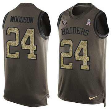 Charles Woodson Las Vegas Raiders green Salute To Service jersey