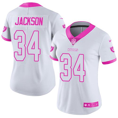 Bo Jackson Las Vegas Raiders white-pink Fashion jersey