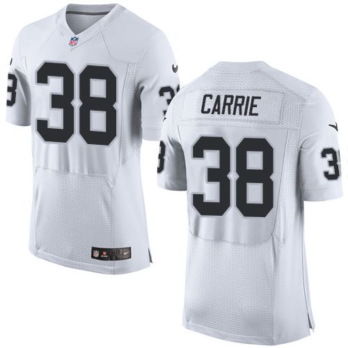 TJ Carrie Las Vegas Raiders white Elite jersey