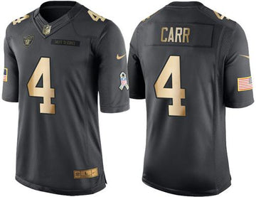 Derek Carr Las Vegas Raiders black Salute To Service jersey