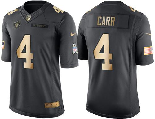 Derek Carr Las Vegas Raiders black Salute To Service jersey