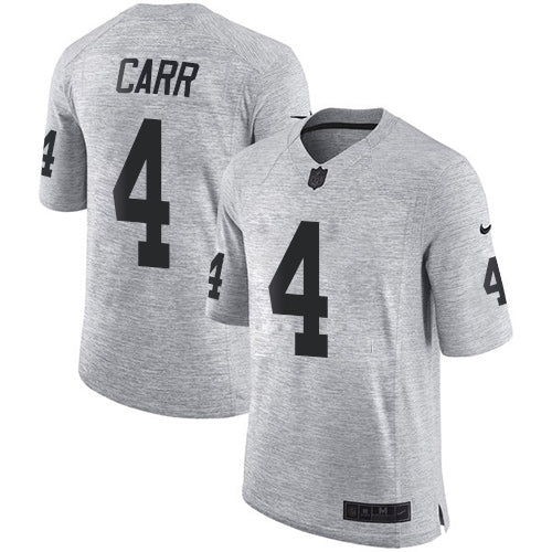 Derek Carr Las Vegas Raiders gray jersey