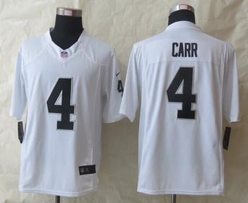 Derek Carr Las Vegas Raiders white Game jersey