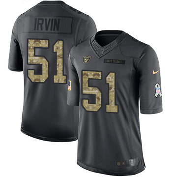Bruce Irvin Las Vegas Raiders black Salute To Service jersey