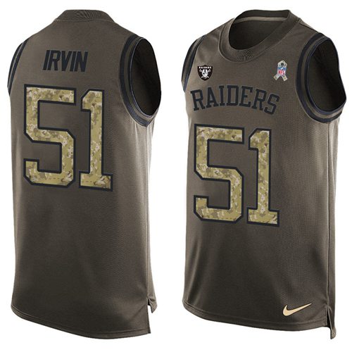 Bruce Irvin Las Vegas Raiders green Salute To Service jersey