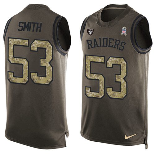 Malcolm Smith Las Vegas Raiders green Salute To Service jersey