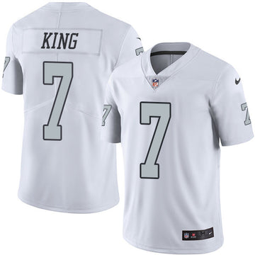 Marquette King Las Vegas Raiders white jersey