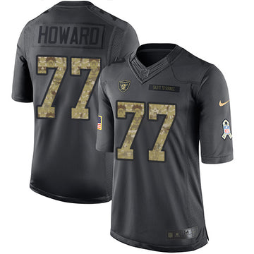 Austin Howard Las Vegas Raiders black Salute To Service jersey