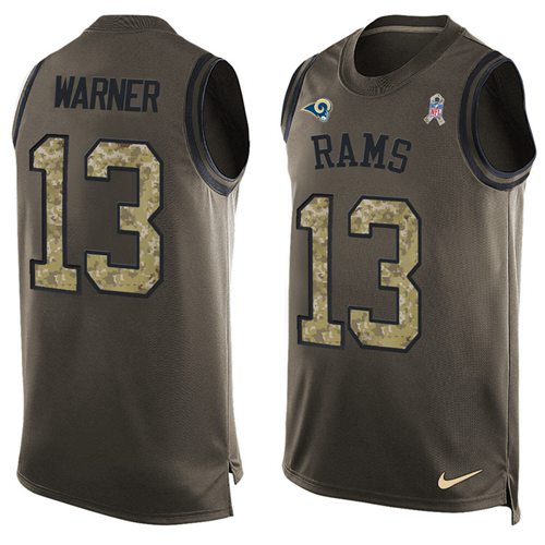 Kurt Warner Los Angeles Rams green Salute To Service jersey