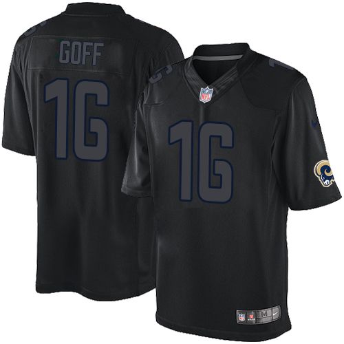Jared Goff Los Angeles Rams black jersey