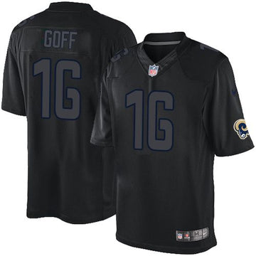Jared Goff Los Angeles Rams black jersey