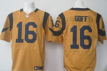 Jared Goff Los Angeles Rams gold Elite jersey