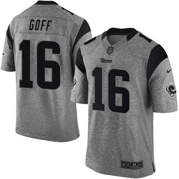 Jared Goff Los Angeles Rams gray jersey