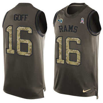 Jared Goff Los Angeles Rams green Salute To Service jersey