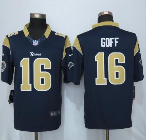 Jared Goff Los Angeles Rams navy jersey