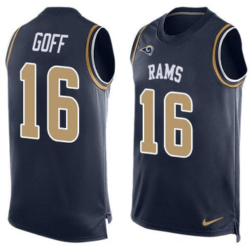 Jared Goff Los Angeles Rams navy jersey