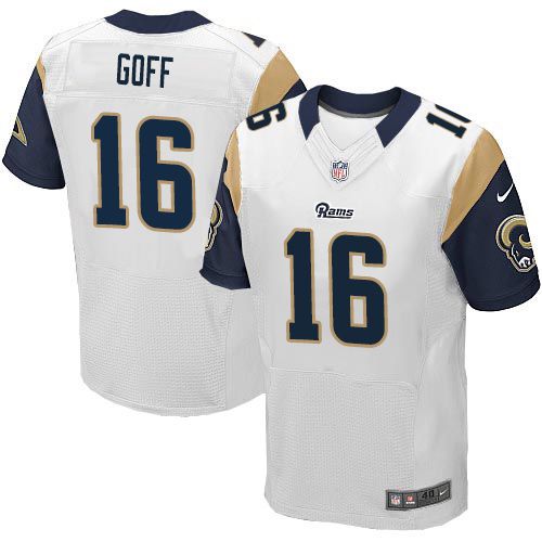 Jared Goff Los Angeles Rams white Elite jersey