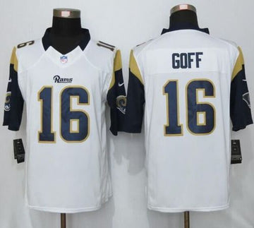 Jared Goff Los Angeles Rams white jersey
