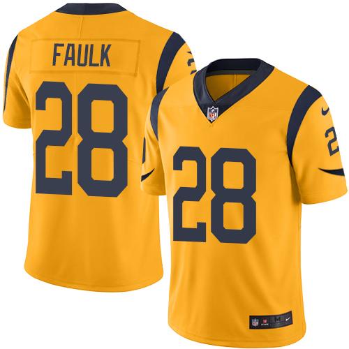 Marshall Faulk Los Angeles Rams gold jersey