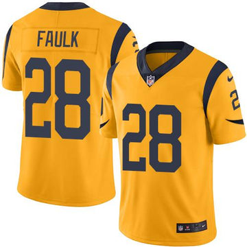 Marshall Faulk Los Angeles Rams gold jersey