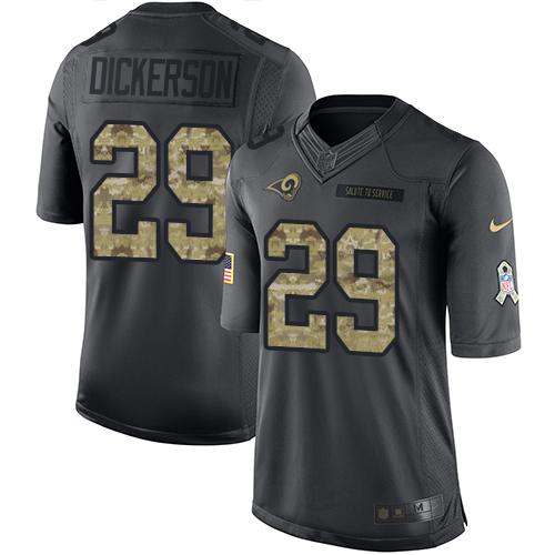 Eric Dickerson Los Angeles Rams black Salute To Service jersey