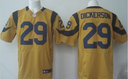 Eric Dickerson Los Angeles Rams gold Elite jersey
