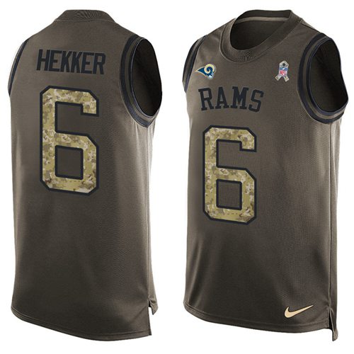 Johnny Hekker Los Angeles Rams green Salute To Service jersey
