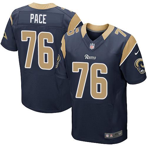 Orlando Pace Los Angeles Rams navy Elite jersey