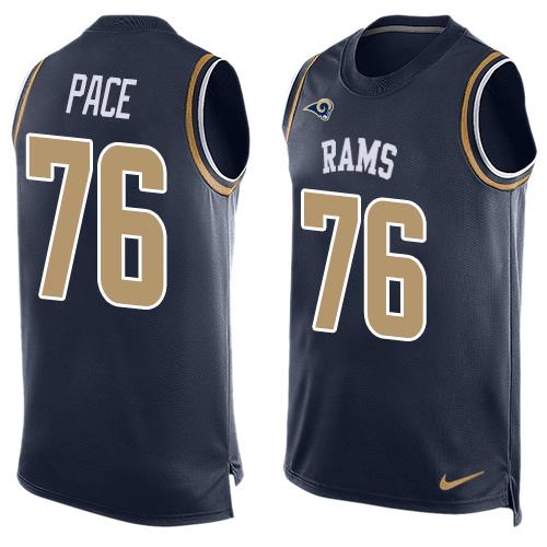 Orlando Pace Los Angeles Rams navy jersey