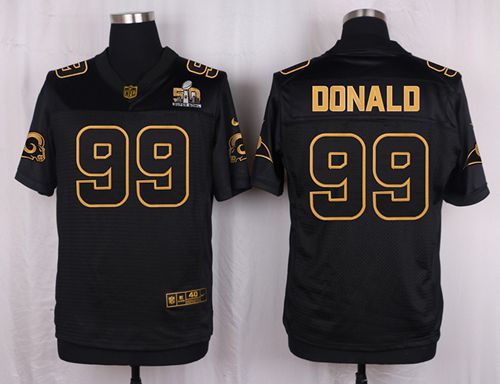 Aaron Donald Los Angeles Rams black Gold Collection jersey