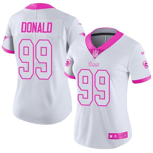 Aaron Donald Los Angeles Rams white-pink Fashion jersey