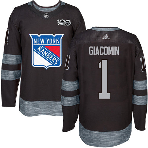 Eddie Giacomin New York Rangers black jersey