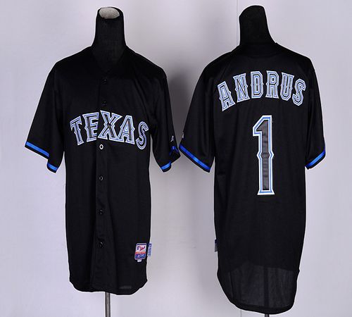 Elvis Andrus Texas Rangers black Fashion jersey