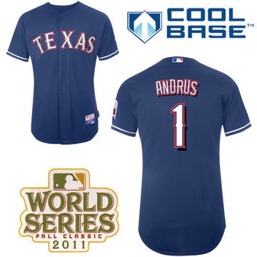 Elvis Andrus Texas Rangers blue jersey