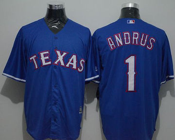 Elvis Andrus Texas Rangers blue jersey