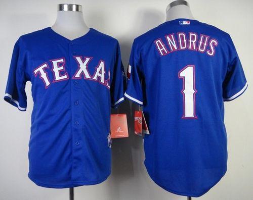 Elvis Andrus Texas Rangers blue jersey