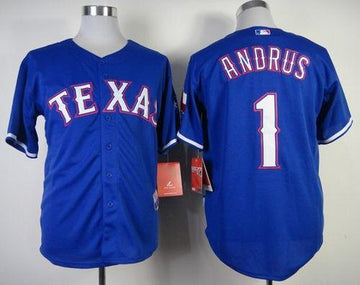Elvis Andrus Texas Rangers blue jersey
