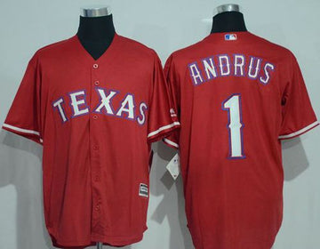 Elvis Andrus Texas Rangers red jersey