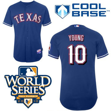 Michael Young Texas Rangers blue jersey