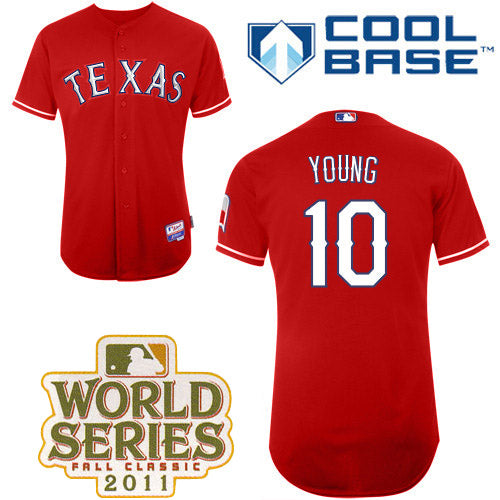 Michael Young Texas Rangers red jersey