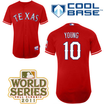 Michael Young Texas Rangers red jersey