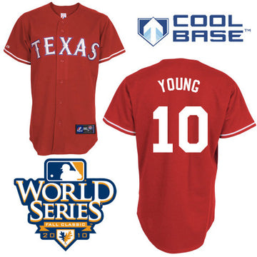 Michael Young Texas Rangers red jersey
