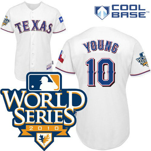 Michael Young Texas Rangers white jersey