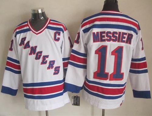Mark Messier New York Rangers white Throwback jersey