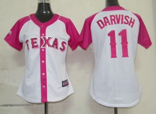 Yu Darvish Texas Rangers white-pink Fashion jersey