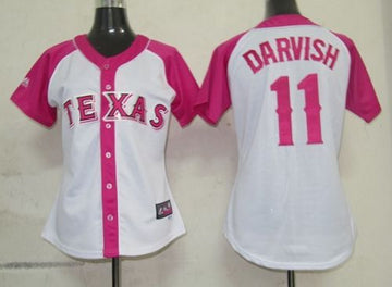 Yu Darvish Texas Rangers white-pink Fashion jersey