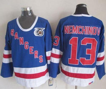 Sergei Nemchinov New York Rangers blue jersey
