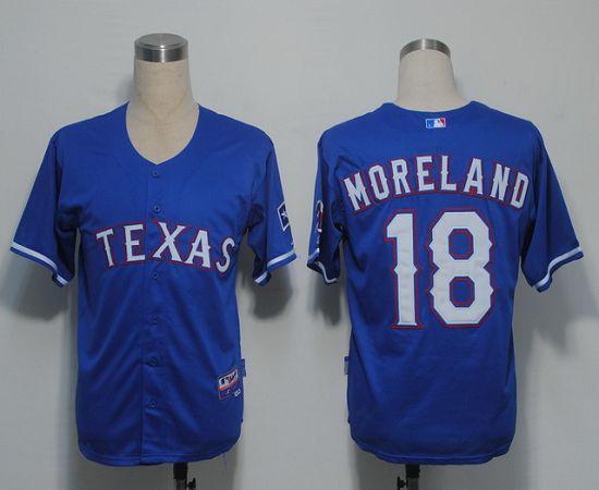 Mitch Moreland Texas Rangers blue jersey